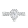 Thumbnail Image 4 of 1 CT. T.W. Pear-Shaped Diamond Double Frame Twist Shank Engagement Ring in 14K White Gold
