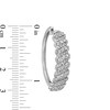 Thumbnail Image 3 of 2 CT. T.W. Diamond Slanted Hoop Earrings in 10K White Gold