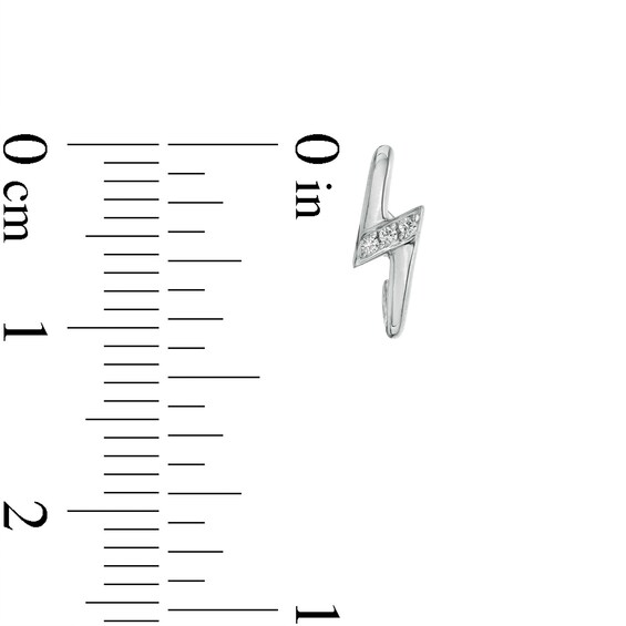 1/10 CT. T.w. Diamond Stars, Moons, and Lightning Bolts Three Pair Stud Earrings Set in Sterling Silver