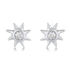 Thumbnail Image 6 of 1/10 CT. T.W. Diamond Solitaires, Suns, and Hoops Three Pair Earrings Set in Sterling Silver