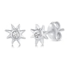 Thumbnail Image 7 of 1/10 CT. T.W. Diamond Solitaires, Suns, and Hoops Three Pair Earrings Set in Sterling Silver