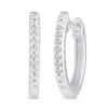 Thumbnail Image 10 of 1/10 CT. T.W. Diamond Solitaires, Suns, and Hoops Three Pair Earrings Set in Sterling Silver