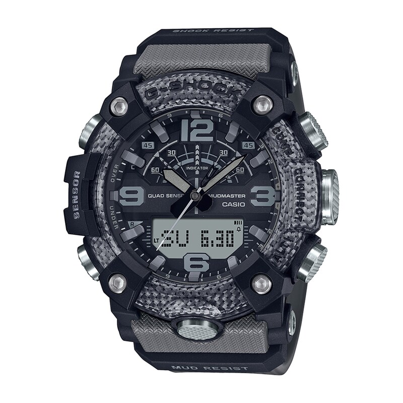 Main Image 1 of Men's Casio G-Shock Master of G Grey Resin Strap Watch with Black Dial (Model: GGB100-8A)