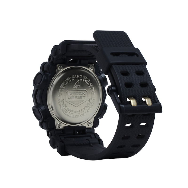 Main Image 3 of Men's Casio G-Shock Classic Black Resin Strap Watch with Gold-Tone Dial (Model: GA900AG-1A)