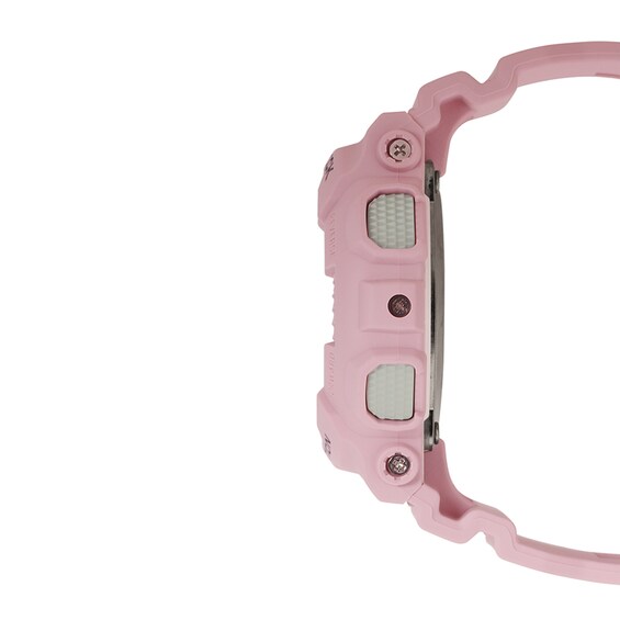 Ladies' Casio G-Shock S Series Pink Resin Strap Watch with Silver-Tone Dial (Model: Gmas120Np-4A)
