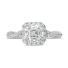 Thumbnail Image 2 of Vera Wang Love Collection 1-1/3 CT. T.W. Certified Asscher-Cut Diamond Frame Engagement Ring in 14K White Gold (I/SI2)