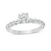 Thumbnail Image 1 of 1-1/4 CT. T.W. Certified Diamond Scallop Edge Engagement Ring in Platinum (I/SI2)