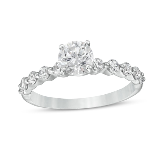 1-1/4 CT. T.w. Certified Diamond Scallop Edge Engagement Ring in Platinum (I/Si2)