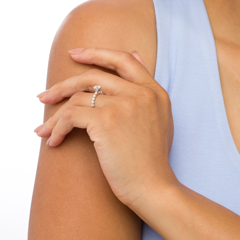 Main Image 2 of 1-1/4 CT. T.W. Certified Diamond Scallop Edge Engagement Ring in Platinum (I/SI2)