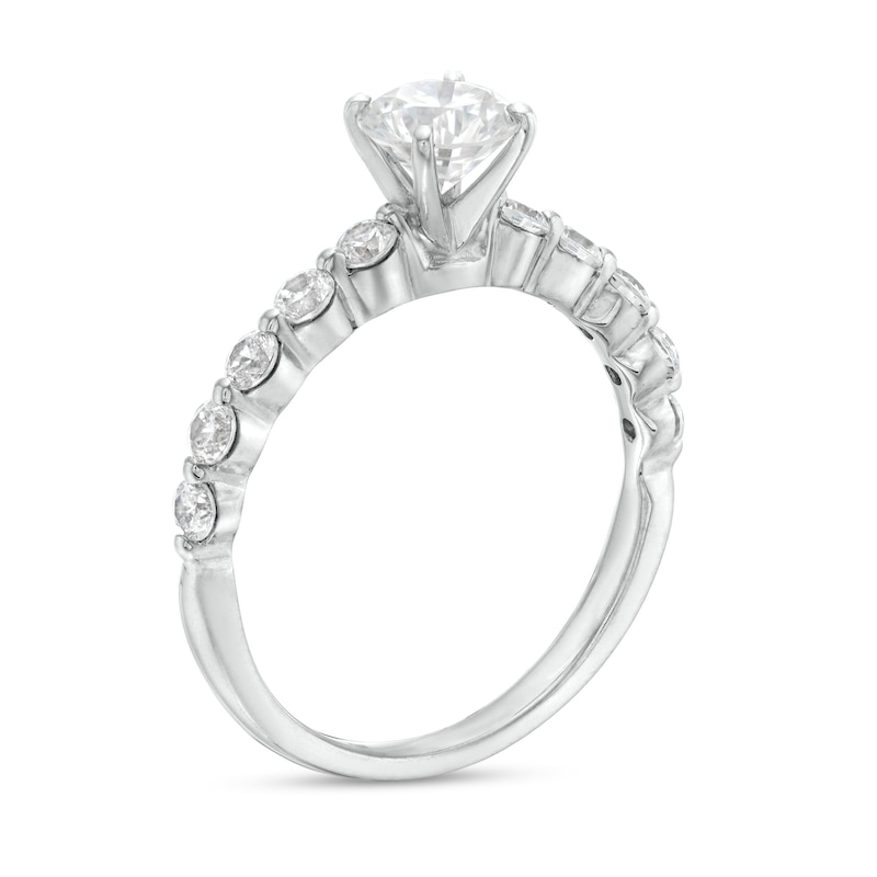 Main Image 3 of 1-1/4 CT. T.W. Certified Diamond Scallop Edge Engagement Ring in Platinum (I/SI2)