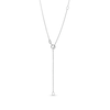 Thumbnail Image 2 of 7.0mm White Topaz Solitaire Rope-Textured Frame and Drop Pendant in Sterling Silver and 10K Gold