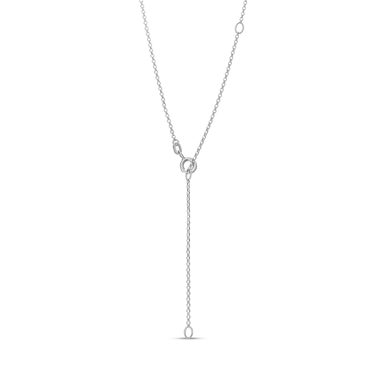 7.0mm White Topaz Solitaire Rope-Textured Frame and Drop Pendant in Sterling Silver and 10K Gold