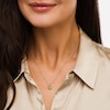 Thumbnail Image 2 of 7.0mm Peridot Solitaire Rope-Textured Frame and Drop Pendant in Sterling Silver and 10K Gold