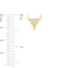 Thumbnail Image 3 of Men's 1/10 CT. T.W. Diamond Cow Skull Stud Earrings in Sterling Silver with 14K Gold Plate