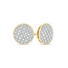 Thumbnail Image 2 of 1/6 CT. T.W. Diamond Disc Stud Earrings in Sterling Silver with 14K Gold Plate