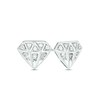 Men's 1/5 CT. T.W. Diamond Puffed Shape Stud Earrings in Sterling Silver