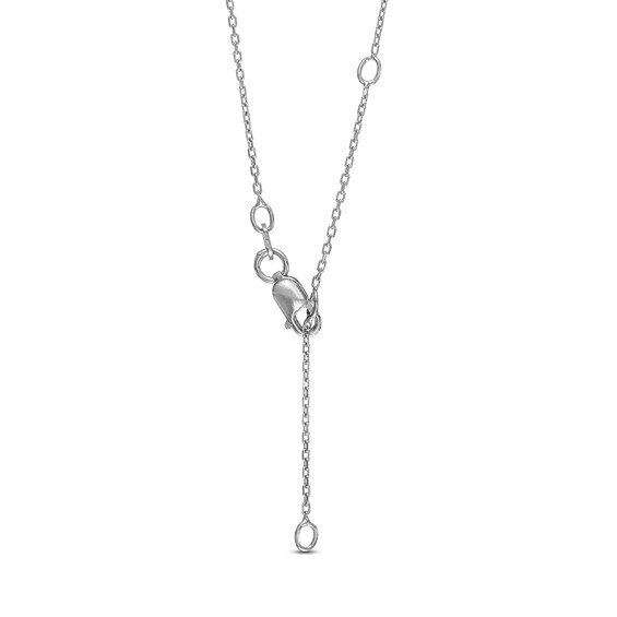 1/5 CT. T.w. Diamond Frame Cross in Circle Pendant in Sterling Silver