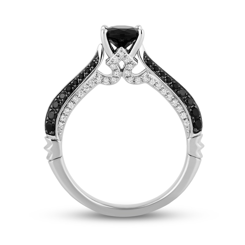 Main Image 3 of Enchanted Disney Villains Maleficent 1-1/5 CT. T.W. Black and White Diamond Engagement Ring in 14K White Gold