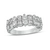 Thumbnail Image 1 of Marilyn Monroe™ Collection 1-1/2 CT. T.W. Baguette and Round Diamond Alternating Anniversary Band in 14K White Gold