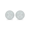 Thumbnail Image 1 of 1/5 CT. T.W. Diamond "X" Circle Stud Earrings in 10K White Gold