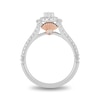 Thumbnail Image 2 of Enchanted Disney Mulan 1 CT. T.W. Oval Diamond Frame Split Shank Engagement Ring in 14K White Gold