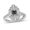 Thumbnail Image 1 of Marilyn Monroe™ Collection 5/8 CT. T.W. Black and White Diamond Engagement Ring in 14K White Gold