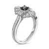 Thumbnail Image 3 of Marilyn Monroe™ Collection 5/8 CT. T.W. Black and White Diamond Engagement Ring in 14K White Gold