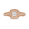 Thumbnail Image 4 of Marilyn Monroe™ Collection 3/4 CT. T.W. Princess-Cut Diamond Frame Vintage-Style Engagement Ring in 14K Rose Gold