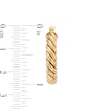 25.0mm Rope-Texture Tube Hoop Earrings in 10K Gold