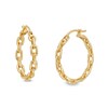 Thumbnail Image 1 of 25.0mm Paper Clip Chain Link Hoop Earrings in 10K Gold