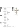 Thumbnail Image 3 of Freshwater Cultured Pearl Mini Cross Stud Earrings in 10K Gold