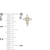 Thumbnail Image 2 of White Topaz Mini Cross Stud Earrings in 10K Gold