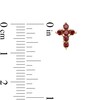Thumbnail Image 3 of Garnet Mini Cross Stud Earrings in 10K Gold