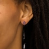 Thumbnail Image 2 of Amethyst Mini Cross Stud Earrings in 10K Gold