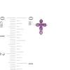 Thumbnail Image 3 of Amethyst Mini Cross Stud Earrings in 10K Gold