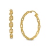 Thumbnail Image 1 of 30.0mm Paper Clip Chain Link Hoop Earrings in 10K Gold