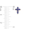 Thumbnail Image 3 of Blue Sapphire Mini Cross Earrings in 10K Gold