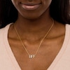 Thumbnail Image 2 of Diamond Accent "BFF" Necklace in Sterling Silver with 14K Gold Plate