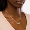 Thumbnail Image 2 of Diamond Accent "BFF" Infinity Loop Necklace in Sterling Silver with 14K Gold Plate