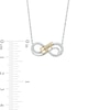 Thumbnail Image 3 of Diamond Accent "BFF" Infinity Loop Necklace in Sterling Silver with 14K Gold Plate