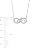 Thumbnail Image 3 of Diamond Accent "BFF" Infinity Loop Necklace in Sterling Silver
