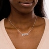 Thumbnail Image 2 of Diamond Accent "BESTIE" Necklace in Sterling Silver with 14K Rose Gold Plate