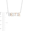 Thumbnail Image 3 of Diamond Accent "BESTIE" Necklace in Sterling Silver with 14K Rose Gold Plate