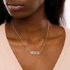 Thumbnail Image 2 of Diamond Accent "BESTIE" Necklace in Sterling Silver