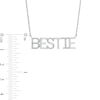 Thumbnail Image 3 of Diamond Accent "BESTIE" Necklace in Sterling Silver