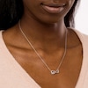 Thumbnail Image 1 of Diamond Accent "BESTIE" Infinity Loop Necklace in Sterling Silver with 14K Rose Gold Plate