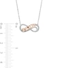 Thumbnail Image 2 of Diamond Accent "BESTIE" Infinity Loop Necklace in Sterling Silver with 14K Rose Gold Plate