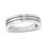 Thumbnail Image 1 of Vera Wang Love Collection Limited Edition 1/15 CT. T.W. Baguette Diamond Trio Wedding Band in 14K White Gold