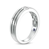 Thumbnail Image 2 of Vera Wang Love Collection Limited Edition 1/15 CT. T.W. Baguette Diamond Trio Wedding Band in 14K White Gold