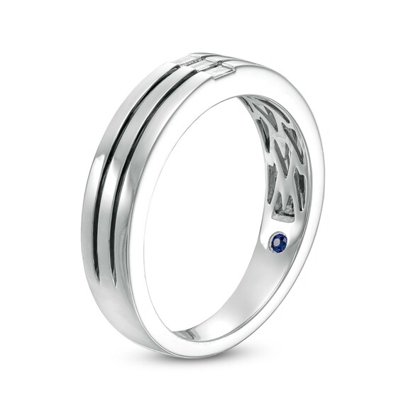 Vera Wang Love Collection Limited Edition 1/15 CT. T.w. Baguette Diamond Trio Wedding Band in 14K White Gold